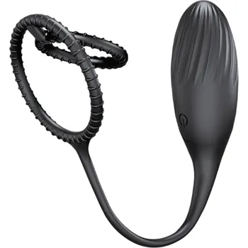 Vibrátor Silikonové vibrační vajíčko na masáž prostaty a intimních míst se 2 škrtícími kroužky vhodné pro něj i pro ni diskrétní balení