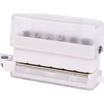 Děrovačka Průhledná děrovačka papíru na šest děr Děrovač papíru s šesti děrami Kancelářská děrovačka na papír 9,3 x 5 x 2,8 cm