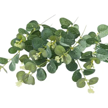 umělá květina Sada 20 ks zelených falešných rostlin Eukalyptový list Dekorace do vázy Umělé květiny Kytice pro domov zahradu svatbu svatební výzdobu