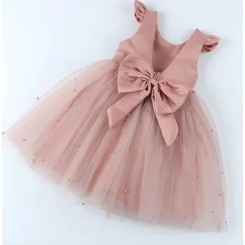 Dívčí šaty Dívčí plesové šaty s mašlí 7