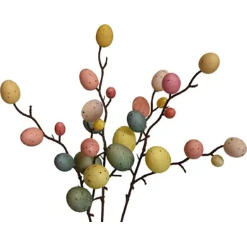 Velikonoční dekorace Velikonoční vajíčka na větvičce - 3 ks