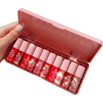 Rtěnka Sada lesklých rtěnek Třpytivé voděodolné rtěnky Dlouhotrvající lesk na rty 10 ks