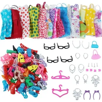 Doplněk pro panenku Sada šatiček a doplňků pro panenky 42 ks