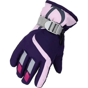 Rukavice Dětské lyžařské rukavice vysoké kvality fialová