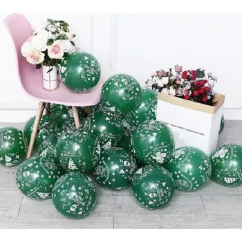 Vánoční dekorace Vánoční balónky 30 ks zelená