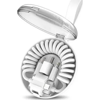 Datový kabel Elastický kabel USB / Micro USB bílá