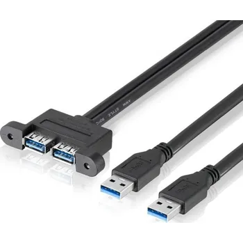 Datový kabel Prodlužovací kabel Dual USB 3.0 M/F 1 m