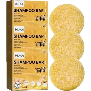 Šampon Sada 3 ks mýdlového šamponu na ztmavení vlasů Tyčinkové mýdlo Polygonum Přírodní esence Krytí šedin Regenerace Hloubkové čištění
