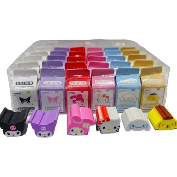 Pryž Malá guma na tužky s motivem kreslené pohádky 36 ks Mazací guma pro děti s motivem zvířat Pryž s postavičkami z dětské pohádky Sada 36 gum na gumování se zvířaty