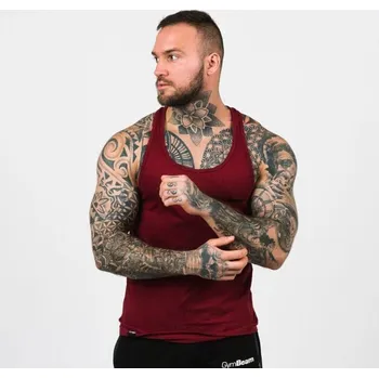 Pánské tílko Tílko Stringer Tank Top Burgundy - GymBeam Velikost: S, Barva: červená