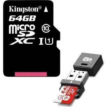 Ukládání dat Kingston Micro SDHC + čtečka karet - 16 GB - 64 GB 64GB