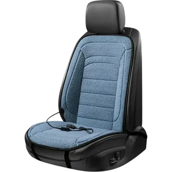 Autopotah Vyhřívaný autopotah s opěrkou Ochranná vyhřívací podložka na sedadlo Elektrický potah do auta s regulací teploty 12V Pohodlné zimní cestování modrá