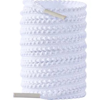 Tkaničky do bot Ležérní elastické tkaničky do bot 140 cm Kulaté provazové polyesterové tkaničky Pružné šněrování Tenisky Volnočasová obuv Pohodlný styl bílá