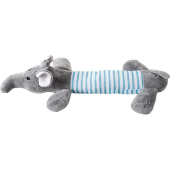 Kosmetika pro psa Pískací plyšová hračka pro psy 25 cm Slon bez výplně Odolná interaktivní hračka Pískací a šustící hračka na kousání Měkká hračka pro psy