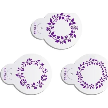 Šablony na zdobení s květinami 3 ks