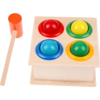 Dřevěná hračka Dřevěná výuková hračka s kladivem