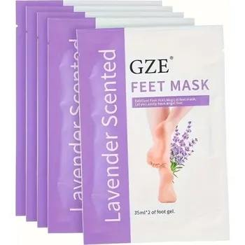 Tělový krém Sada 5 ks exfoliační peelingová maska na nohy 35 ml Levandule Pro suché popraskané paty Odstraňuje mozoly a odumřelou kůži