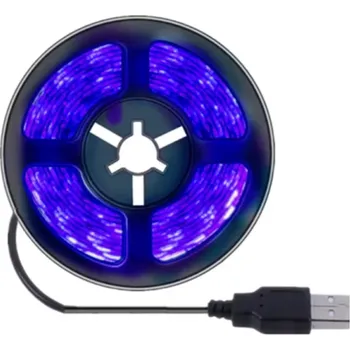 LED páska UV LED světelný pásek 2 m 120 LED 395–405nm UV záření pro osvětlení pryskyřice nehtů padělků USB napájení DC 5V Ultrafialové světlo