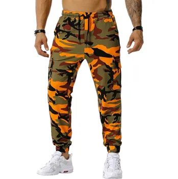 Pánské kalhoty Pánské maskáčové kalhoty F1447 oranžová L