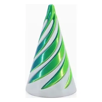 3D tištěná spirálová antistresová hračka 3,8 x 6,4 cm Designový kužel Ručně vyráběná dekorace Interaktivní hračka Originální dárek zelená