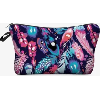 Kosmetická taška Kosmetická taštička s pírky