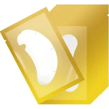 Papírové náplasti pod oči 50 párů 2,8 x 7,2 cm Náplasti na řasy s U výřezem Polštářky na prodlužování řas Kosmetické náplasti na oči zlatá