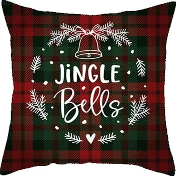 Vánoce Vánoční povlak na polštář kostkovaný 24