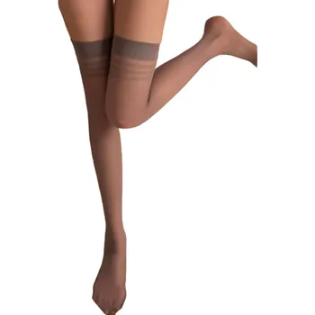 Dámské erotické prádlo Dámské síťované nadkolenky šedá