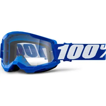Motocyklové brýle Leramotors STRATA 2, 100% BRÝLE MODRÉ, ČIRÉ PLEXI