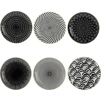 Talíř Keramický talíř s ornamenty 6 ks 20 cm