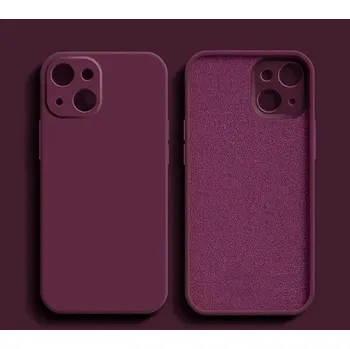 Pouzdro na mobilní telefon Silikonový ochranný kryt na iPhone 15 Pro Max vínová