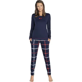 Dámské noční prádlo Dámské pyžamo Italian Fashion Izera dł.r. dł.sp. Barva: Modrá - tmavě, Velikost: XL