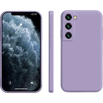 Pouzdro na mobilní telefon Silikonový ochranný kryt na Samsung Galaxy S22 Ultra fialová