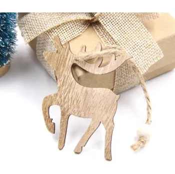 Vánoce Dřevěná dekorační ozdoba - 10 ks 2