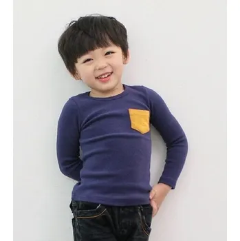 Dětské tričko s dlouhým rukávem B1472 tmavě modrá 2