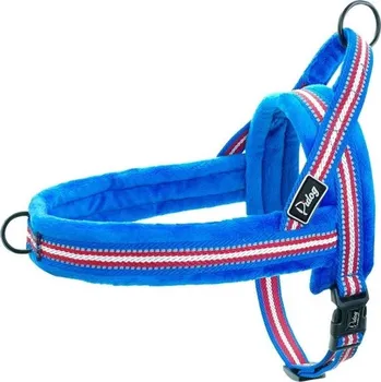 Obojek pro psa Nastavitelný reflexní postroj s držadlem Bezpečnostní postroj pro malé a velké psy Měkký barevný polstrovaný výcvikový postroj s kožíškem modrá S