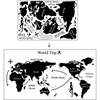 Samolepící dekorace Samolepicí dekorace mapa světa 2