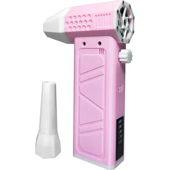 Prachový ventilátor Elektrická bezdrátová prachovka Vzduchová pistole na čištění auta 140 000 ot./min růžová