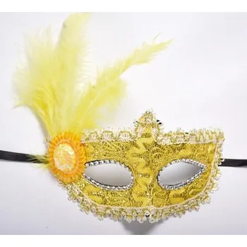 Halloweenská maska H1084 žlutá