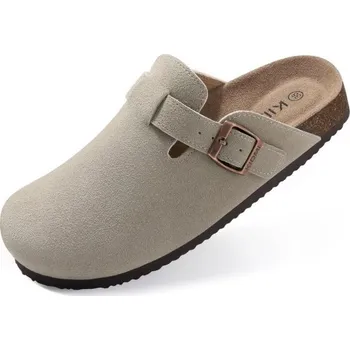 Dámské pantofle Semišové korkové pantofle s anatomickou stélkou Podpora klenby Pánské a dámské domácí pantofle Ergonomická měkká obuv na každodenní nošení šedá 36