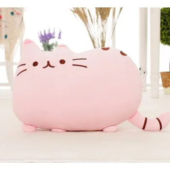 plyšák Plyšová kočka polštář 40 cm J982 růžová