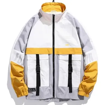 Pánská větrovka Jarní/podzimní bunda F1188 žlutá M