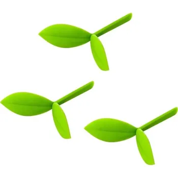 Barevné záložky do knihy 3 ks 4,5 cm Dekorativní listové záložky pro čtení poznámky a kreativní psaní zelená