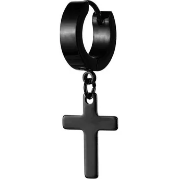 Náušnice Kruhová náušnice s přívěskem černá