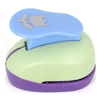 Děrovačka Mini děrovačka na papír ve tvaru tulipánu Děrovačka s motivem tulipánu Raznice do papíru pro děti Dětská děrovačka s tulipánem 5 x 4,5 x 3 cm