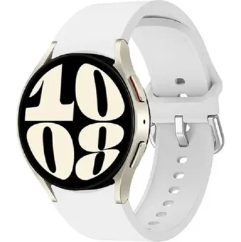 Řemínek na hodinky Samsung Galaxy Watch 5 40 mm 44 mm Gumový řemínek na hodinky krémová