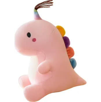 plyšák Plyšový dinosaurus 22 cm P4009 růžová