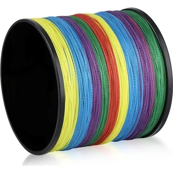 Splétaná rybářská šňůra pro mořský rybolov 300 m 0,16 mm 10,5 kg Pevná odolná pletená šňůra na mořské i sladkovodní rybaření Rybářská šňůra s vysokou nosností vícebarevná