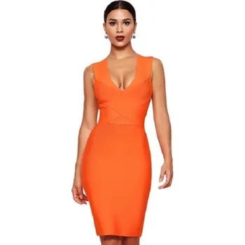 Dámské šaty Společenské šaty Pearl oranžová XS