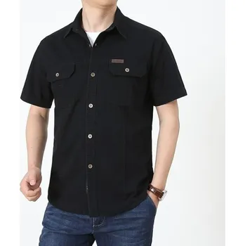 Pánská košile Pánská košile s krátkým rukávem F555 černá M
